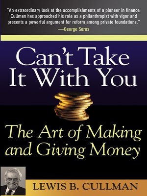 cover image of Can't Take It With You